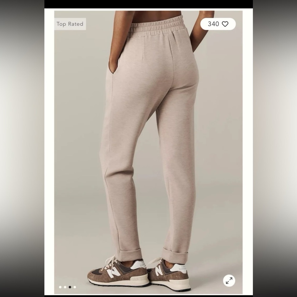 Varley The Rolled Cuff Pants in Taupe Marl size Large - Picture 3 of 12